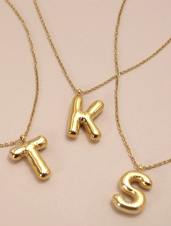Bubble Up Initial Necklace
