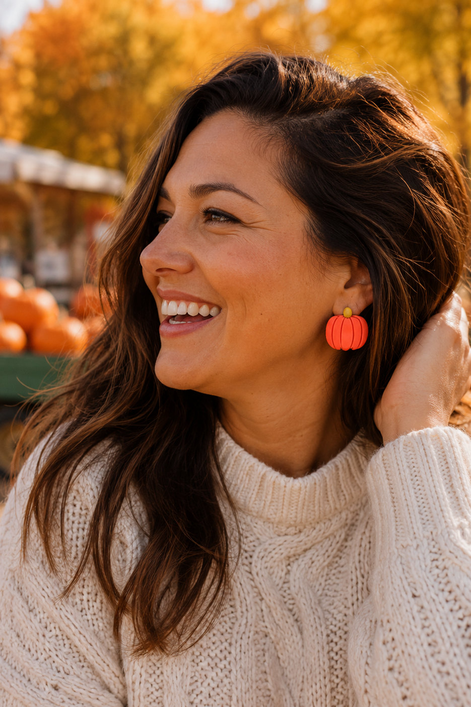 Pumpkin Stud Earrings