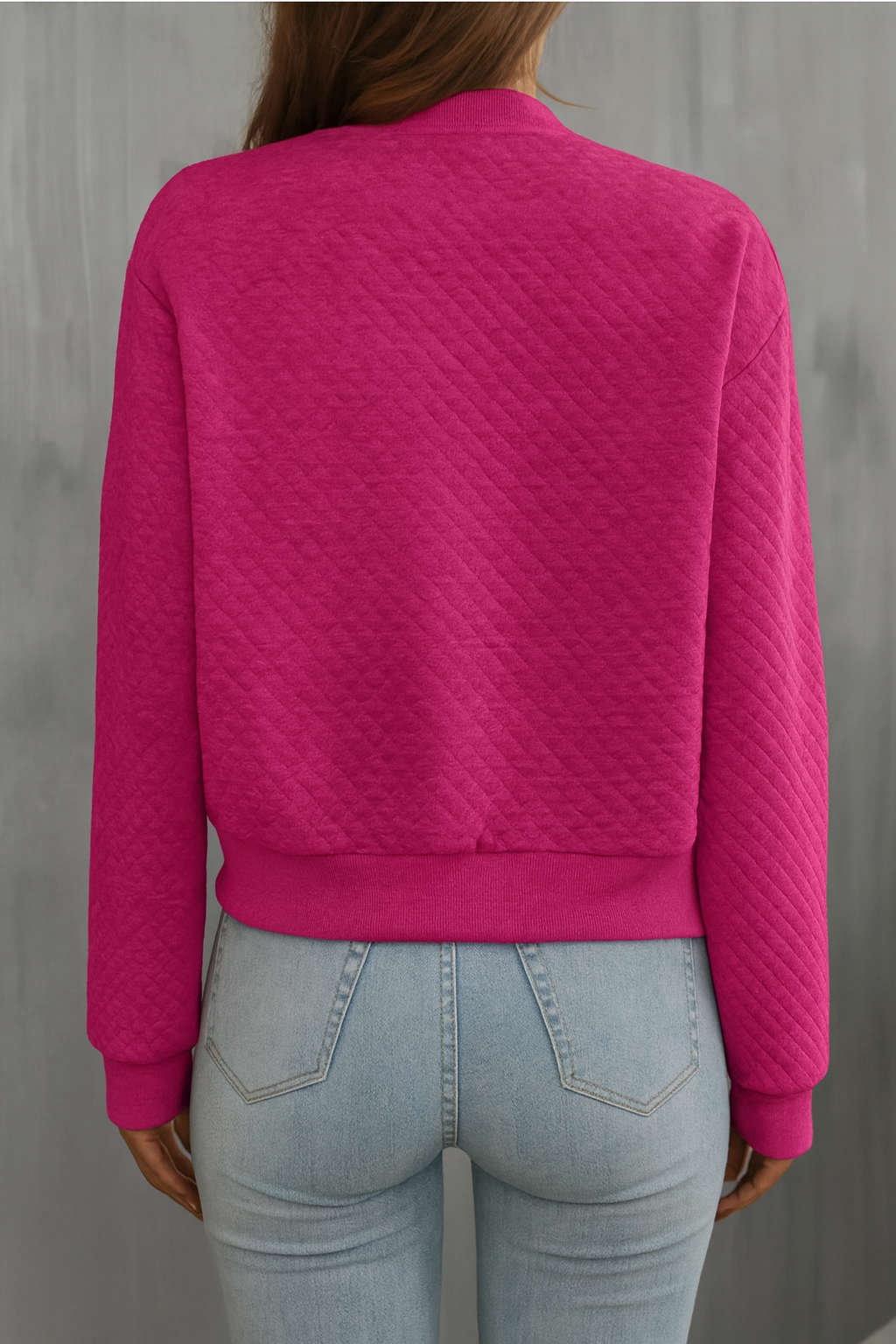 Zip Up Bomber Jacket