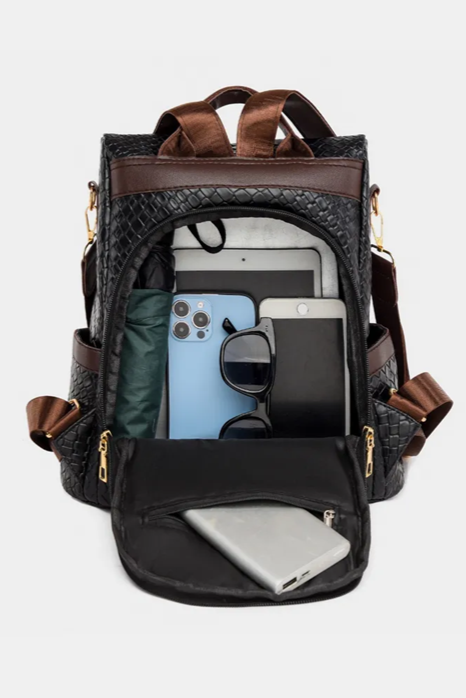 Convertible Backpack - Black & Latte