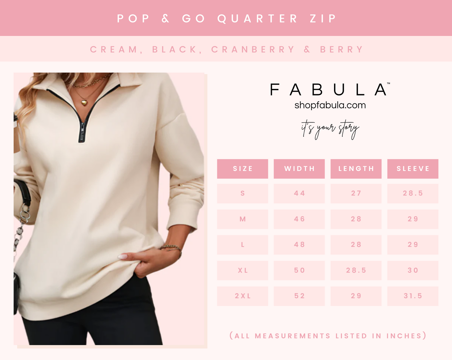 Pop & Go Quarter Zip