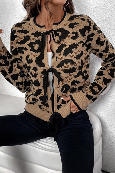 Hear Me Roar Bow Front Cardigan