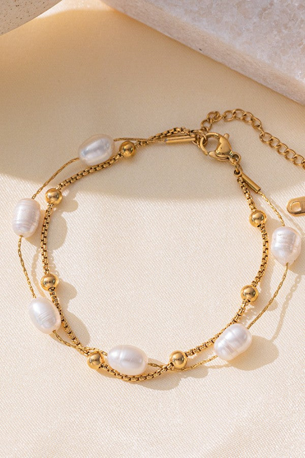 Pearls Before Plans Bracelet