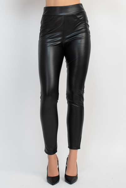 Rebel High-Rise Faux Leather Leggings