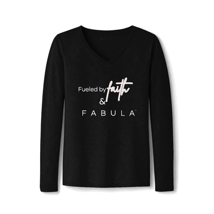 FABULA Fueled by Faith Long Sleeve V-Neck