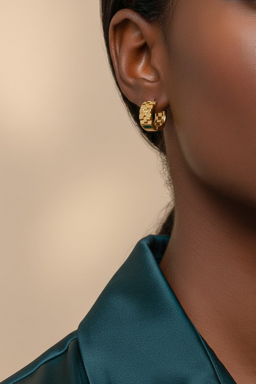 Watch Me Huggie Earrings