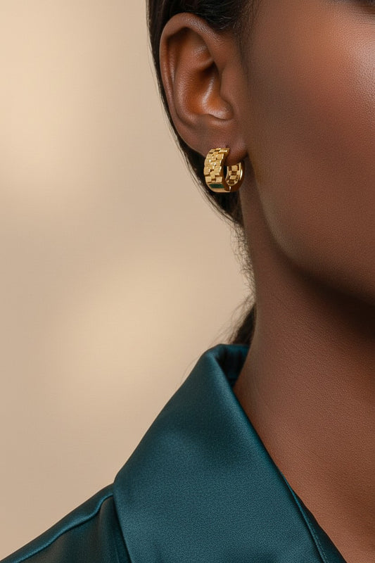 Watch Me Huggie Earrings