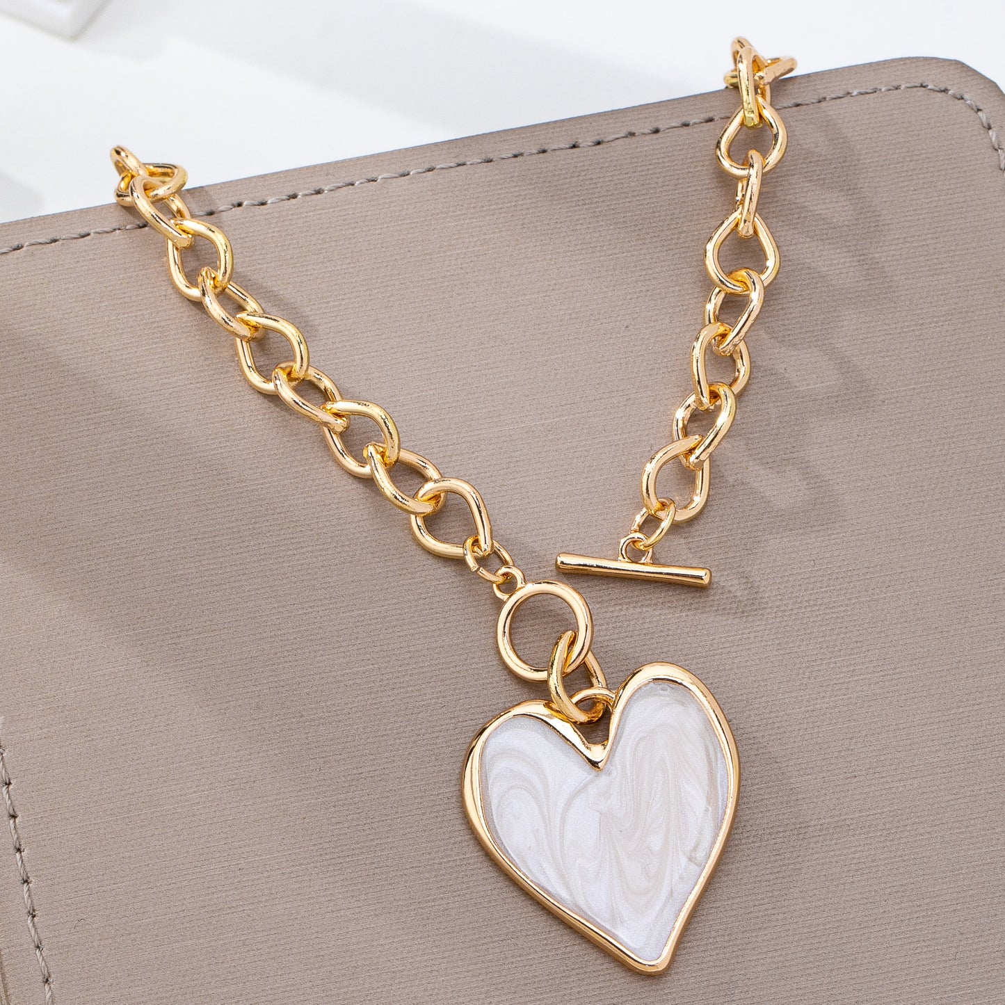 Tender Heart Duo Toggle Necklace
