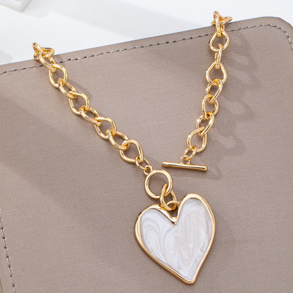 Tender Heart Duo Toggle Necklace