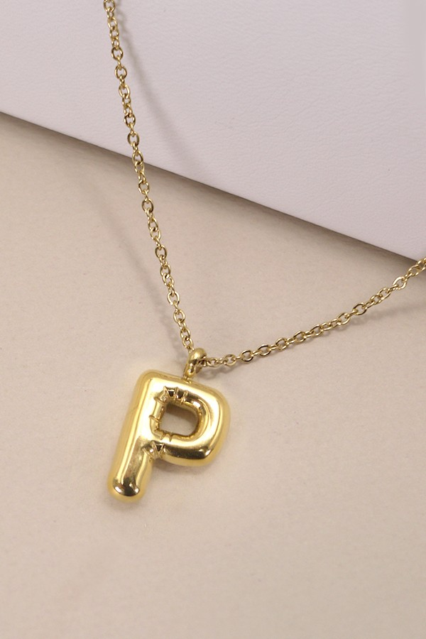 Bubble Up Initial Necklace