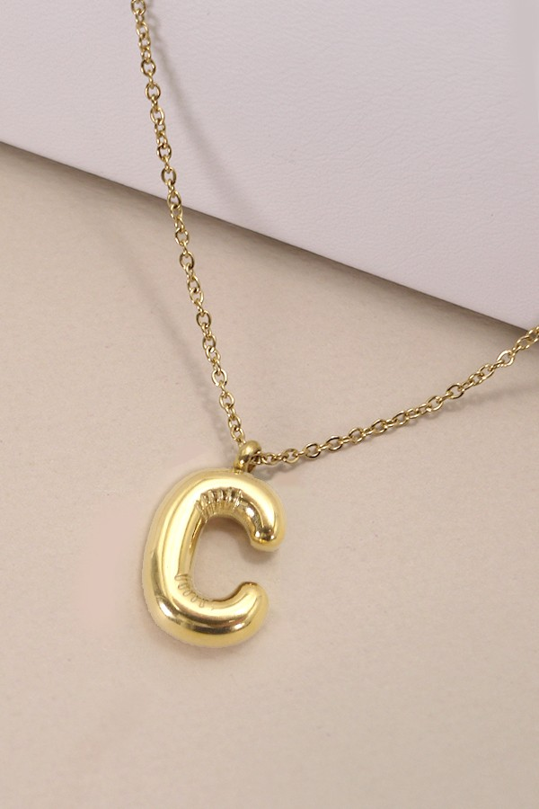 Bubble Up Initial Necklace