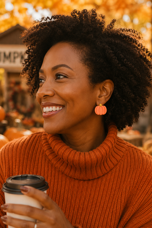 Pumpkin Stud Earrings