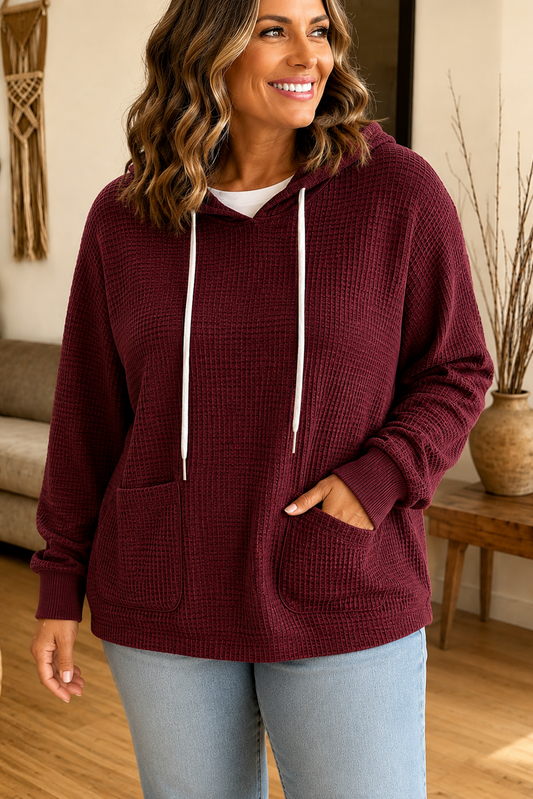 Cozy Mode Waffle Hoodie