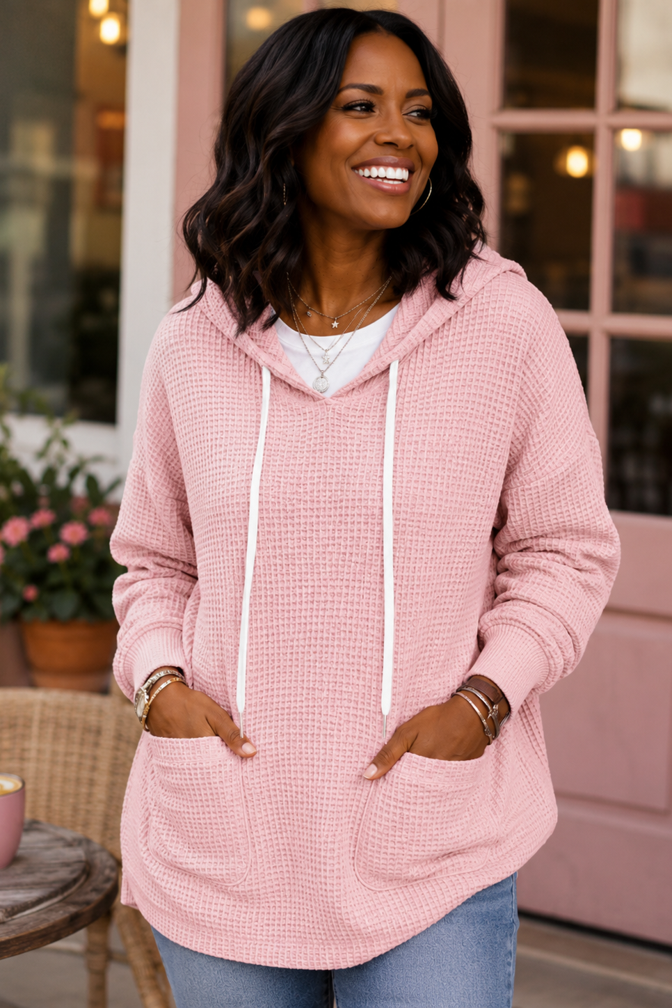 Cozy Mode Waffle Hoodie