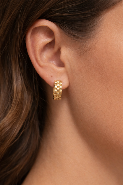 Watch Me Huggie Earrings