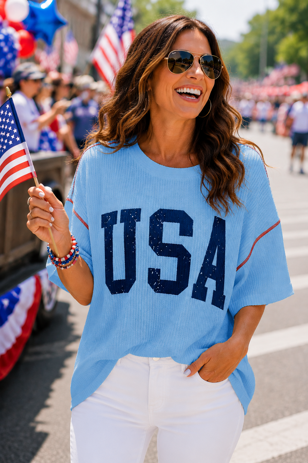 Liberty Blue USA Top