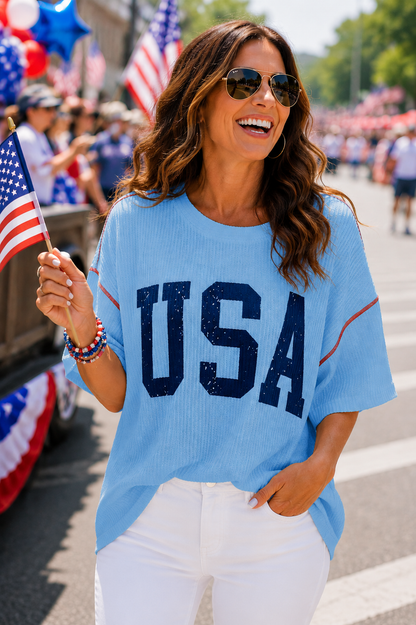 Liberty Blue USA Top