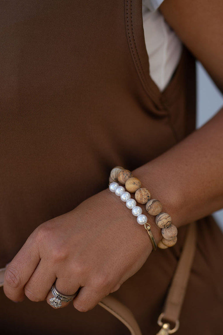 Styled & Stacked Stone Bracelets