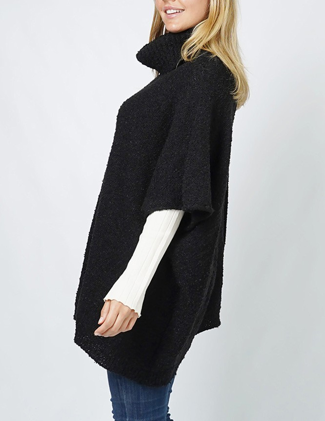 Knit Me Up Turtleneck Pullover - Black