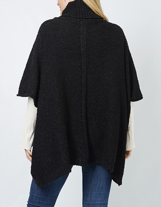 Knit Me Up Turtleneck Pullover - Black