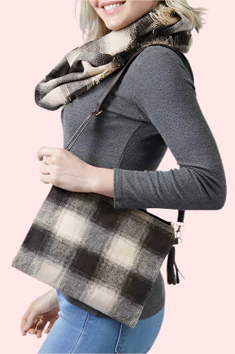 Mad About Plaid Set - Brown & Taupe