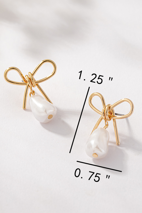 Tie It With a Pearl Earrings