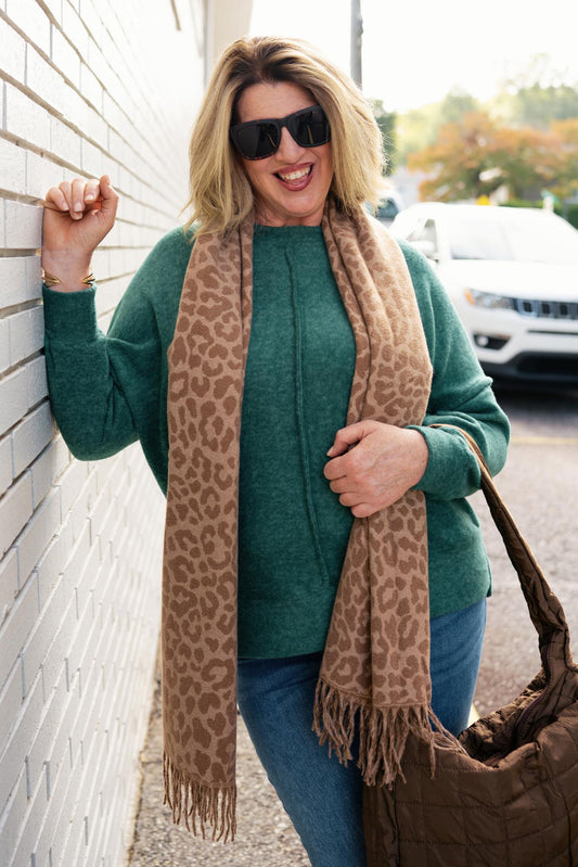 Live & Lounge Oversized Sweater - Deep Green