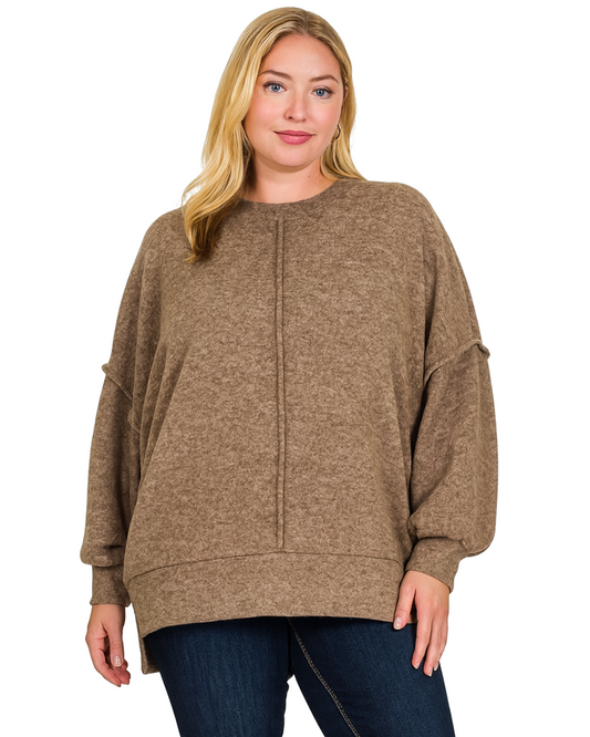 Live & Lounge Oversized Sweater - Mocha