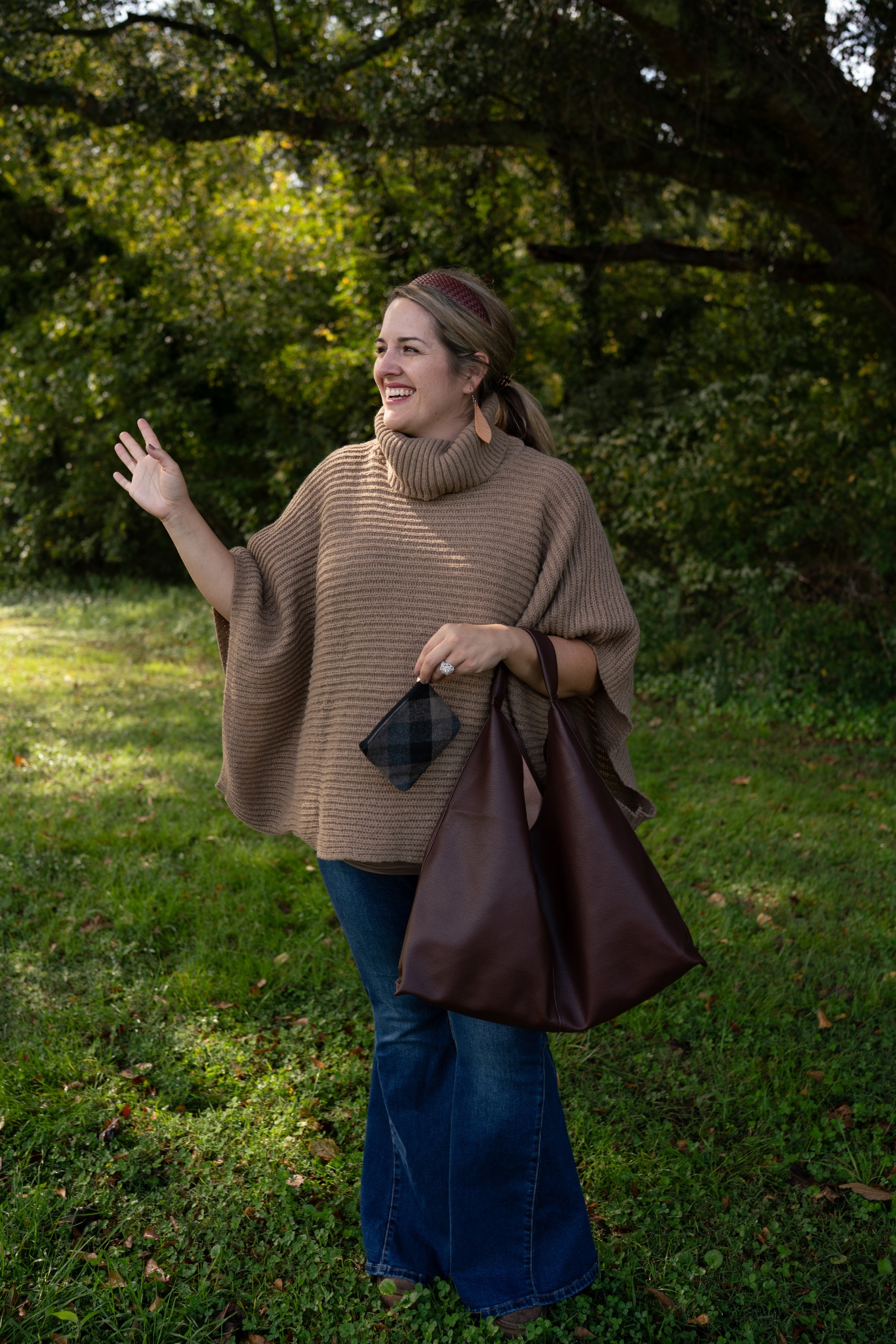 Autumn Ridge Poncho Sweater