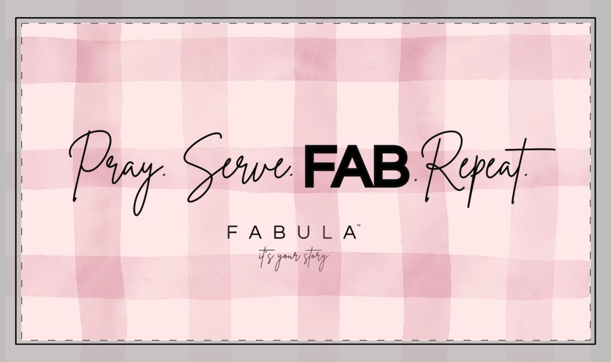 Pray. Serve. FAB. Repeat Desk Mat